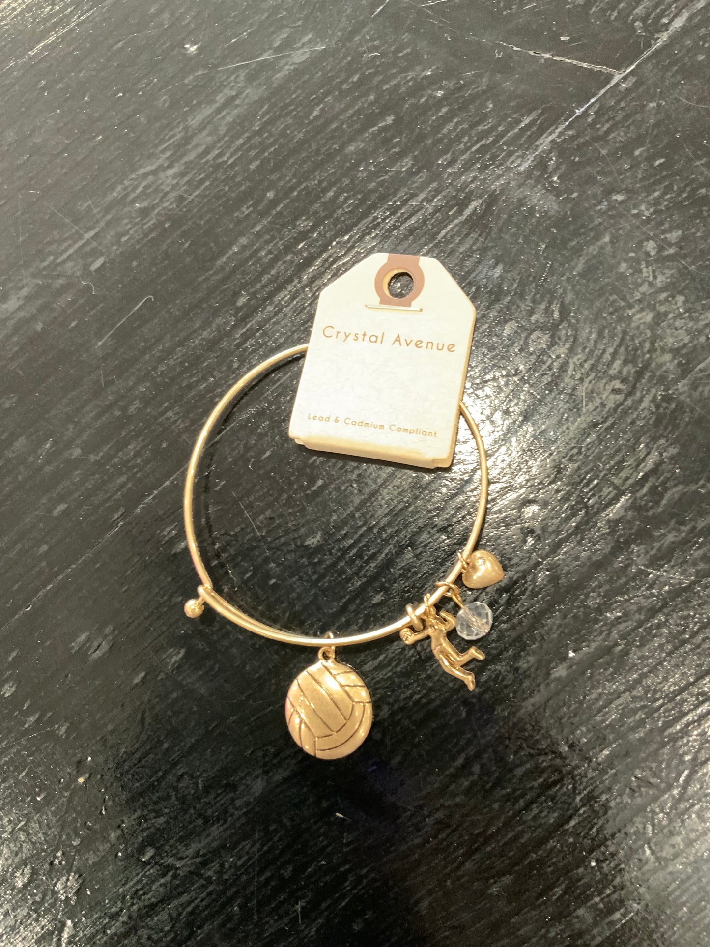 Volleyball Bangle Charm Bracelet