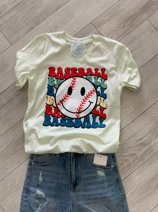 Baseball Wave Smile Tee