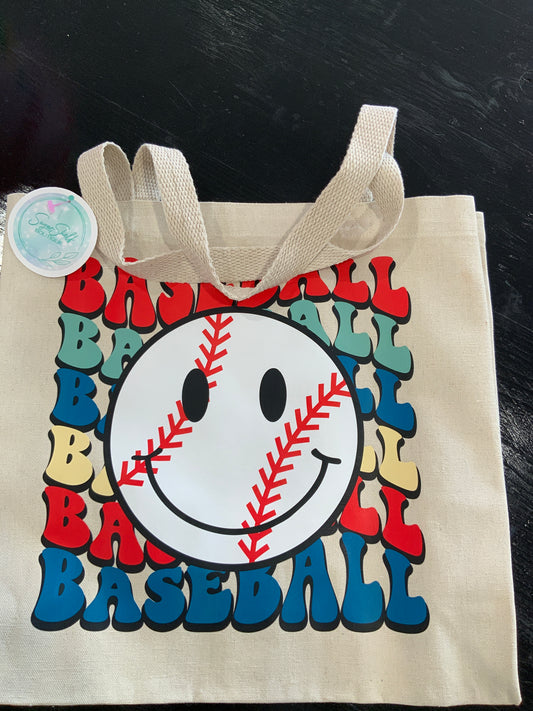 Baseball Wave Canvas Bag