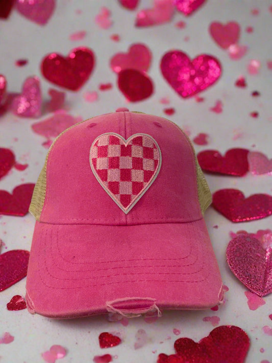Heart Patch Distressed Hat