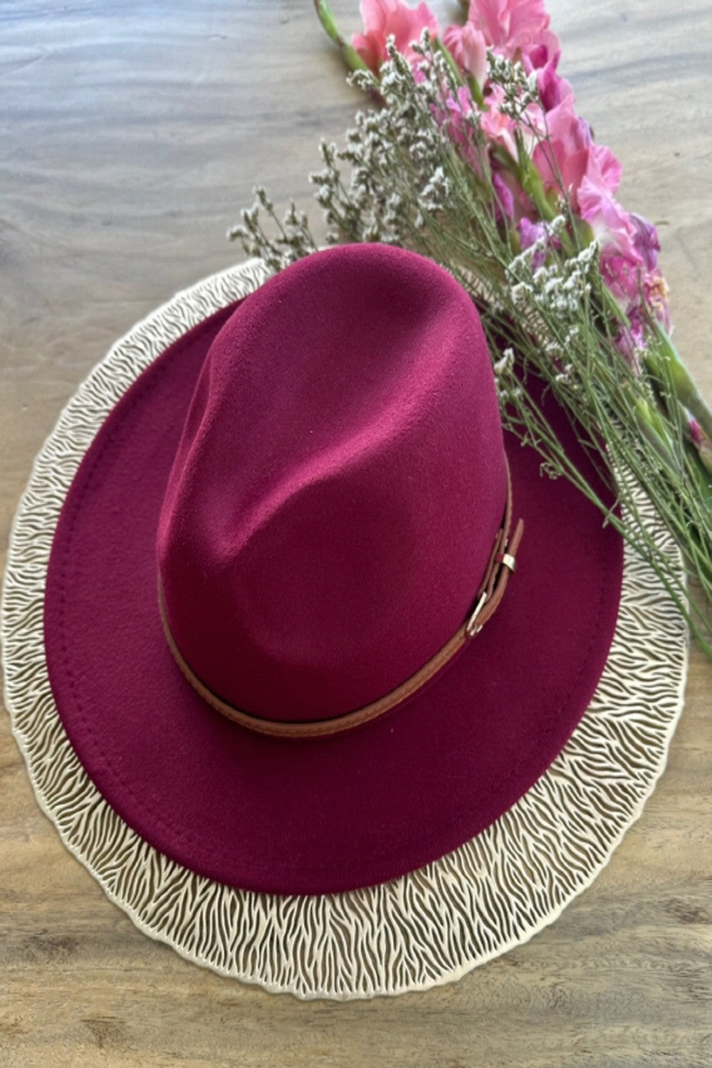 Fedora Hat with Leather Belt