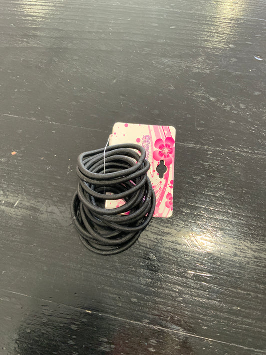 Pack of 12 Black Round Hair Ties