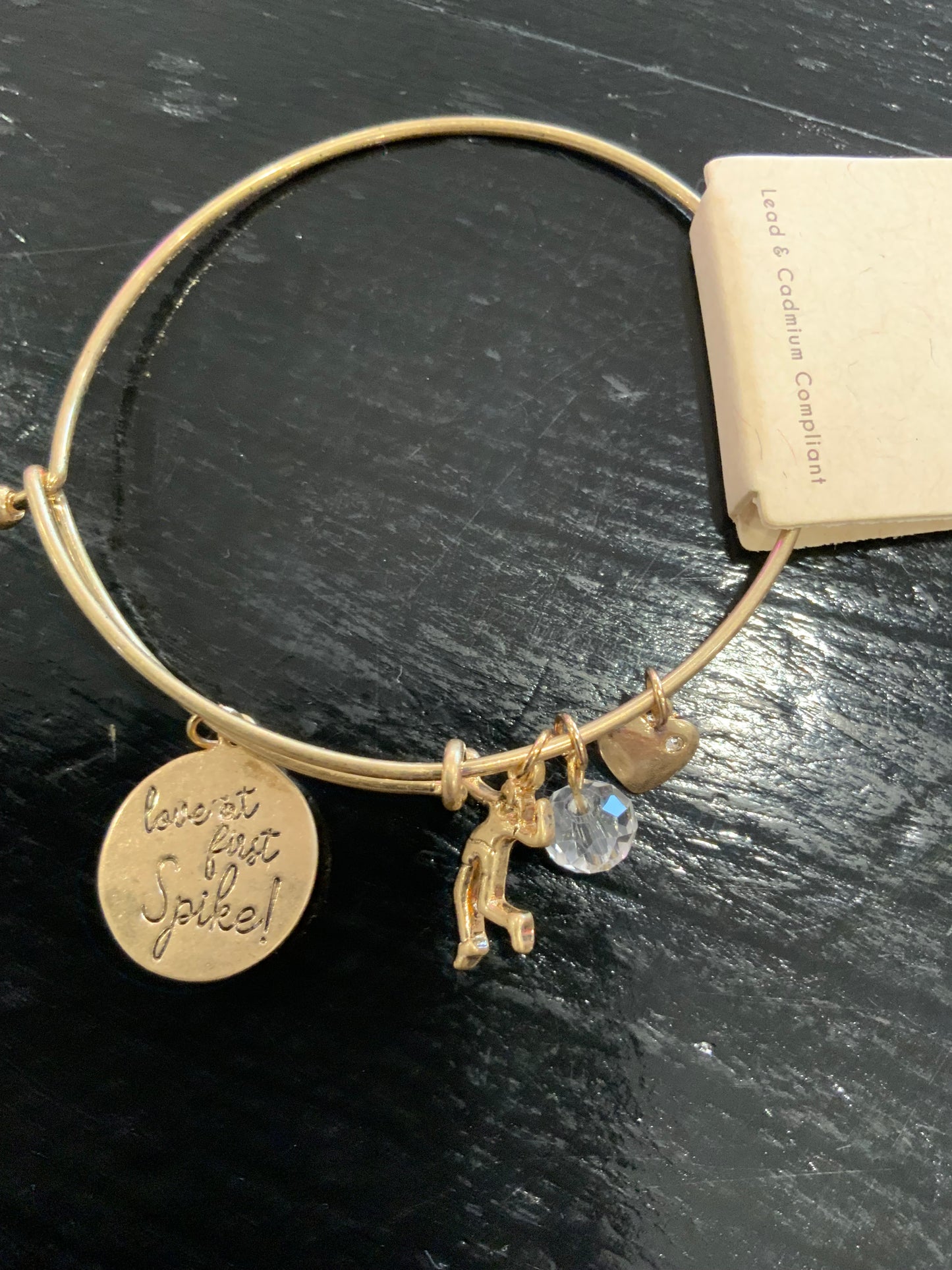 Volleyball Bangle Charm Bracelet