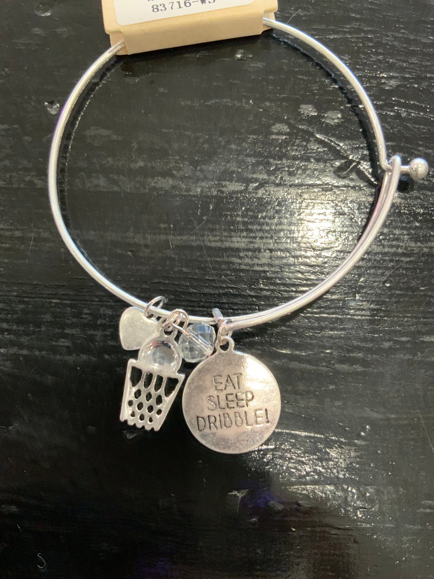 Basketball Bangle Charm Bracelet