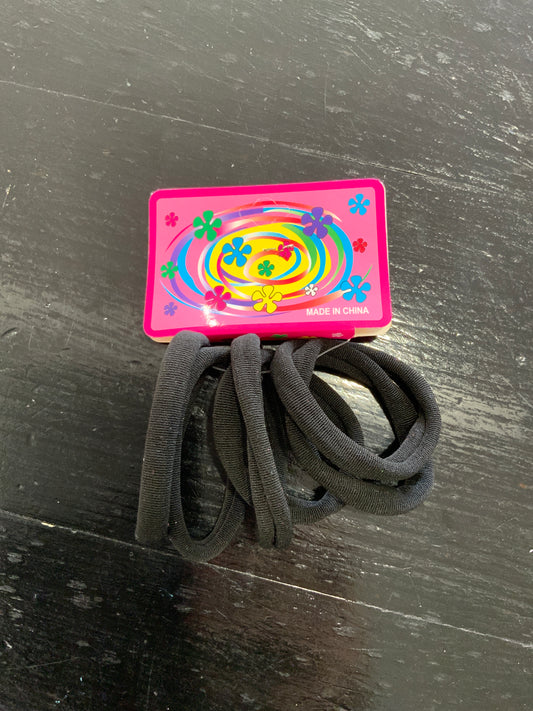 Pack of 5 Black Flat Hair Ties
