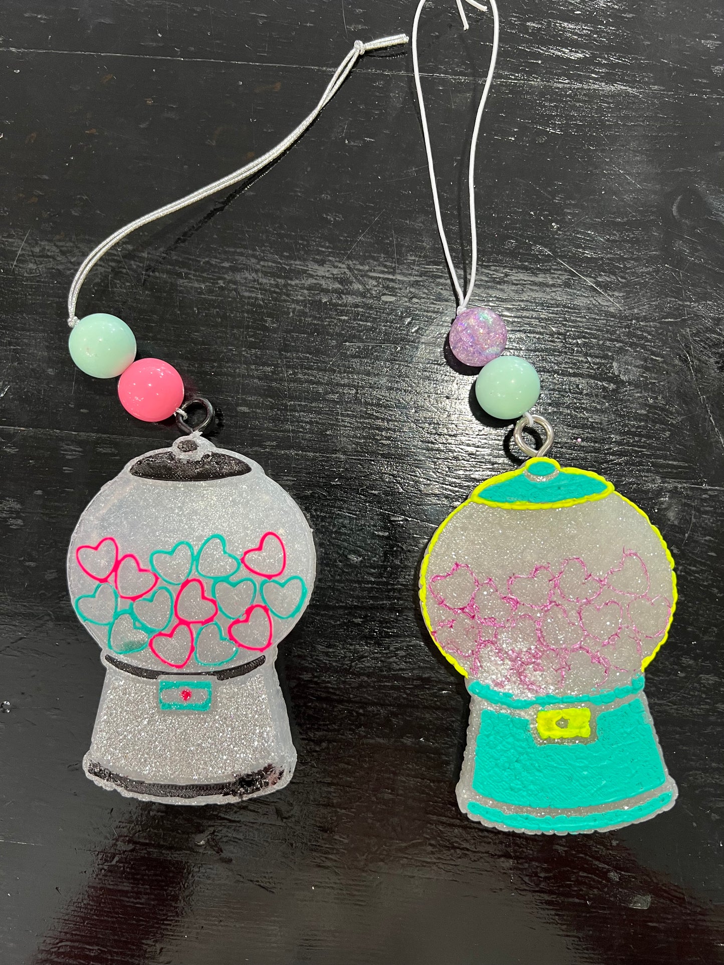 Heart Gumball Machine Car Freshie