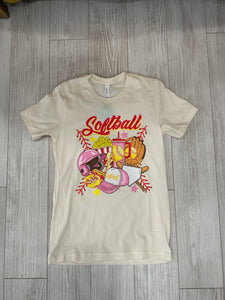 Plus Softball Collage Tee