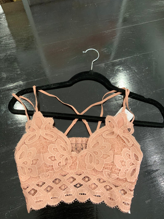 Misty Rose Crochet Lace Bralette