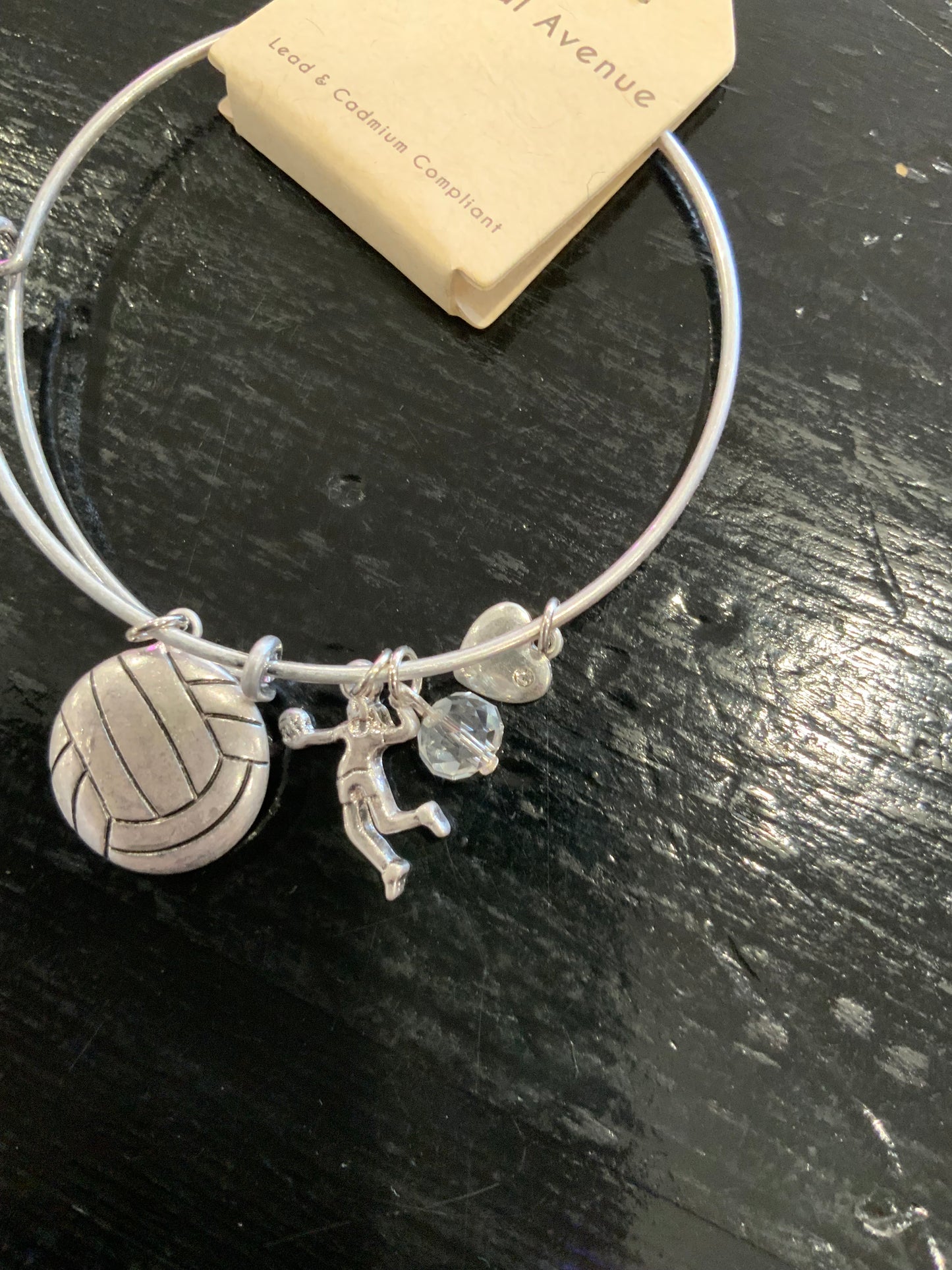 Volleyball Bangle Charm Bracelet