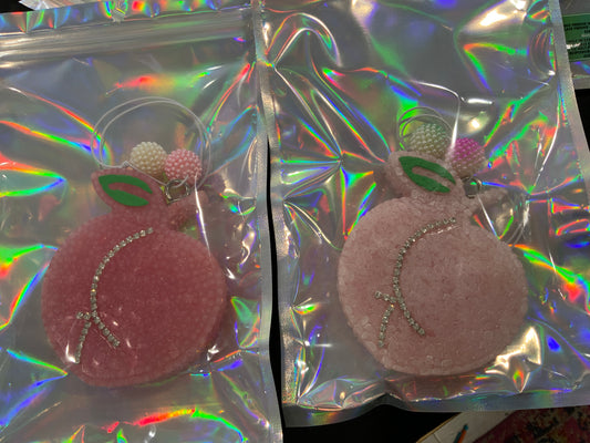 Rhinestone Peach Car Freshie