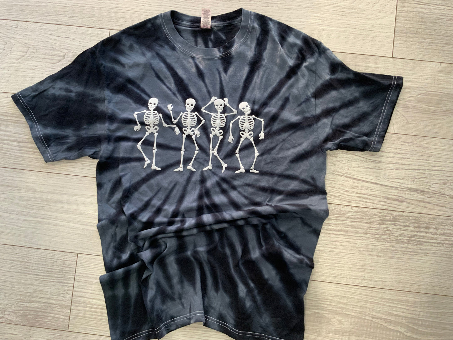 Skeleton Tie Die Tee