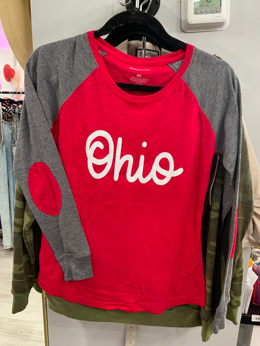 Ohio Script Long Sleeve w/ Elbow Patch