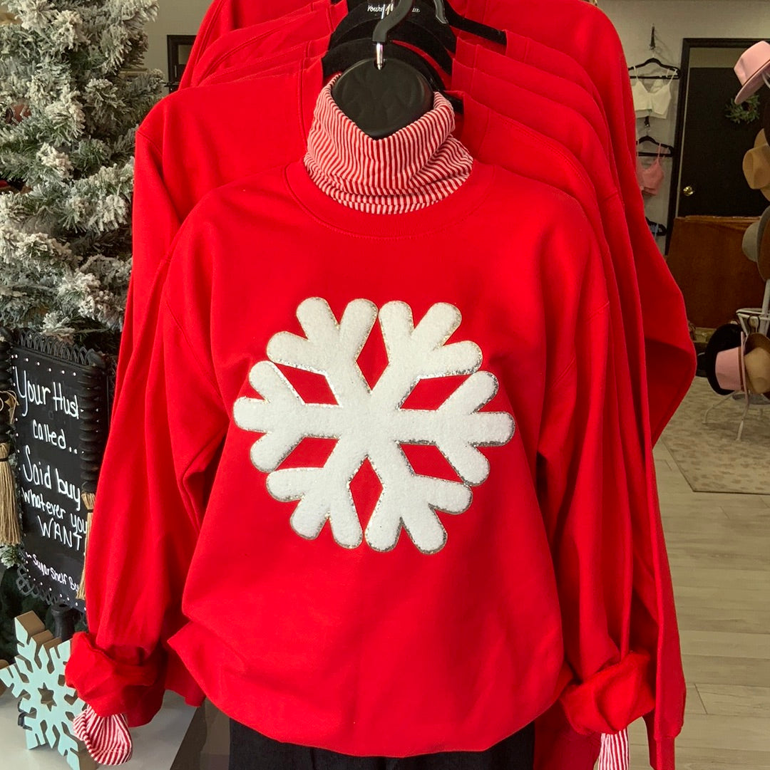 Snowflake Chenille Sweatshirt