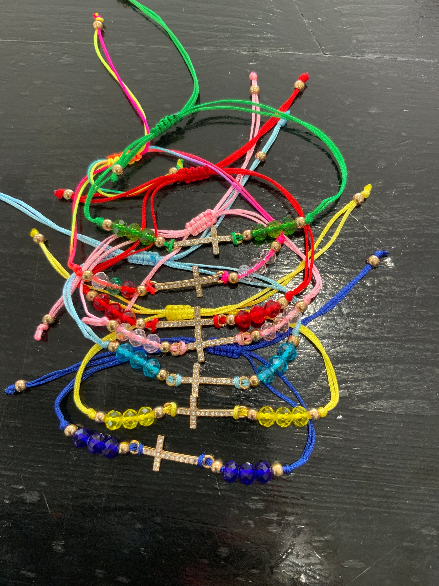 Adjustable String Cross Bracelet