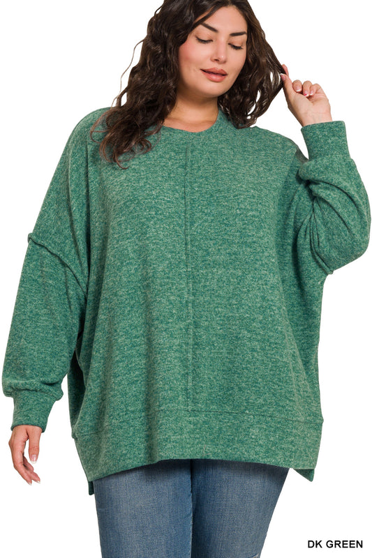 Green Plus Oversized Sweater