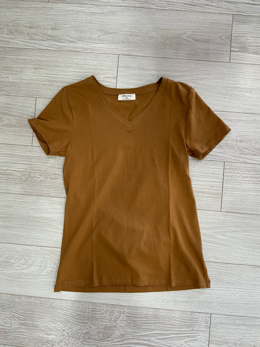 Deep Camel Zenana Short Sleeve Tee