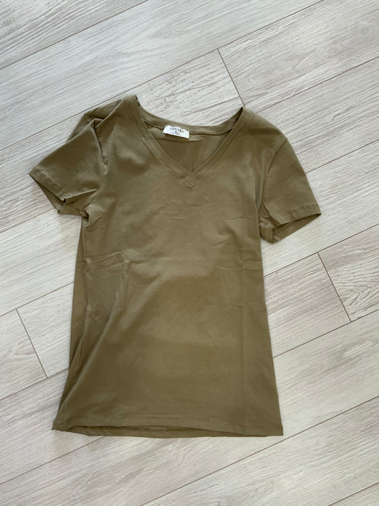 Light Olive Zenana Short Sleeve Tee