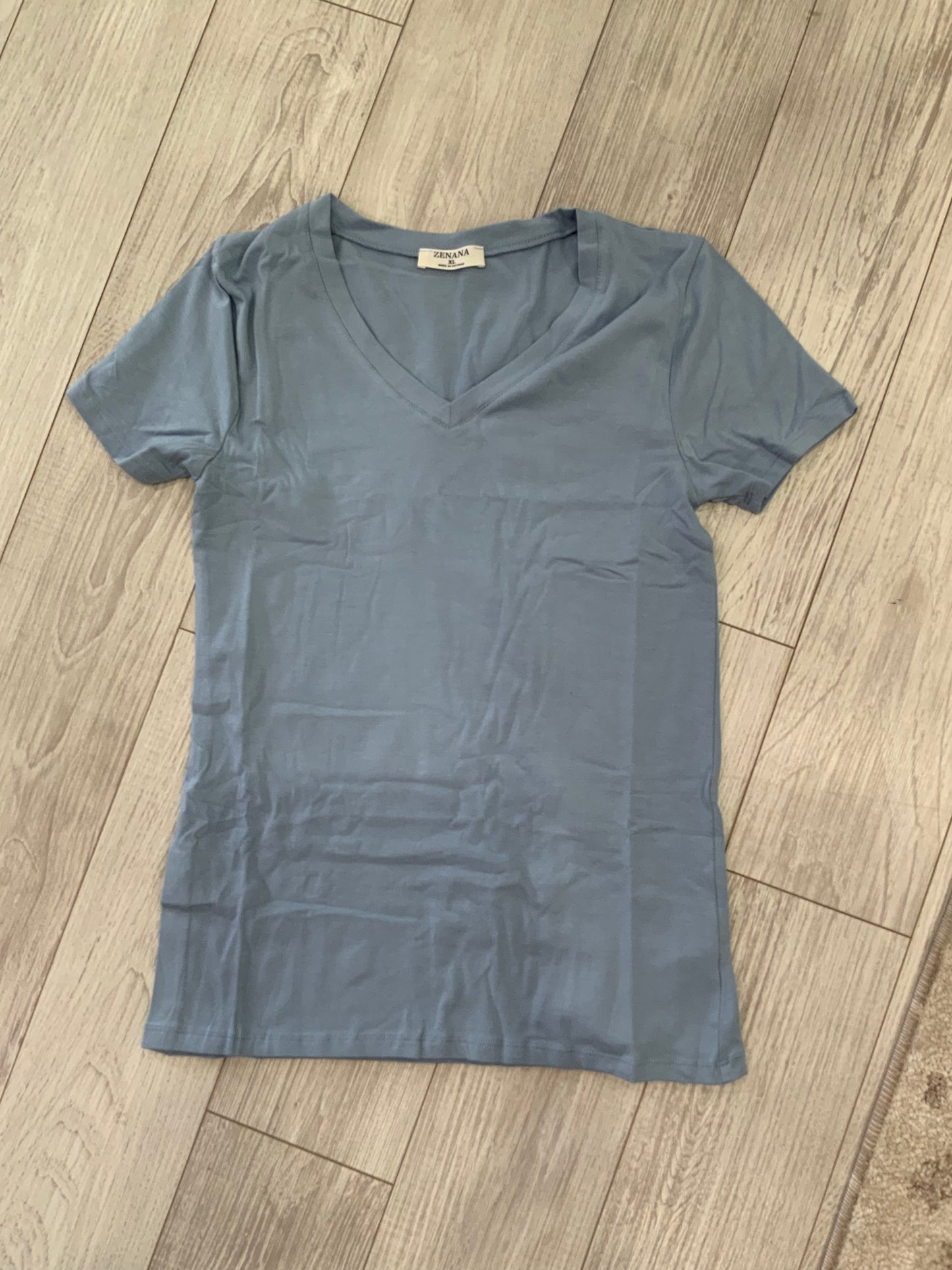 Ash Blue Zenana Short Sleeve Tee