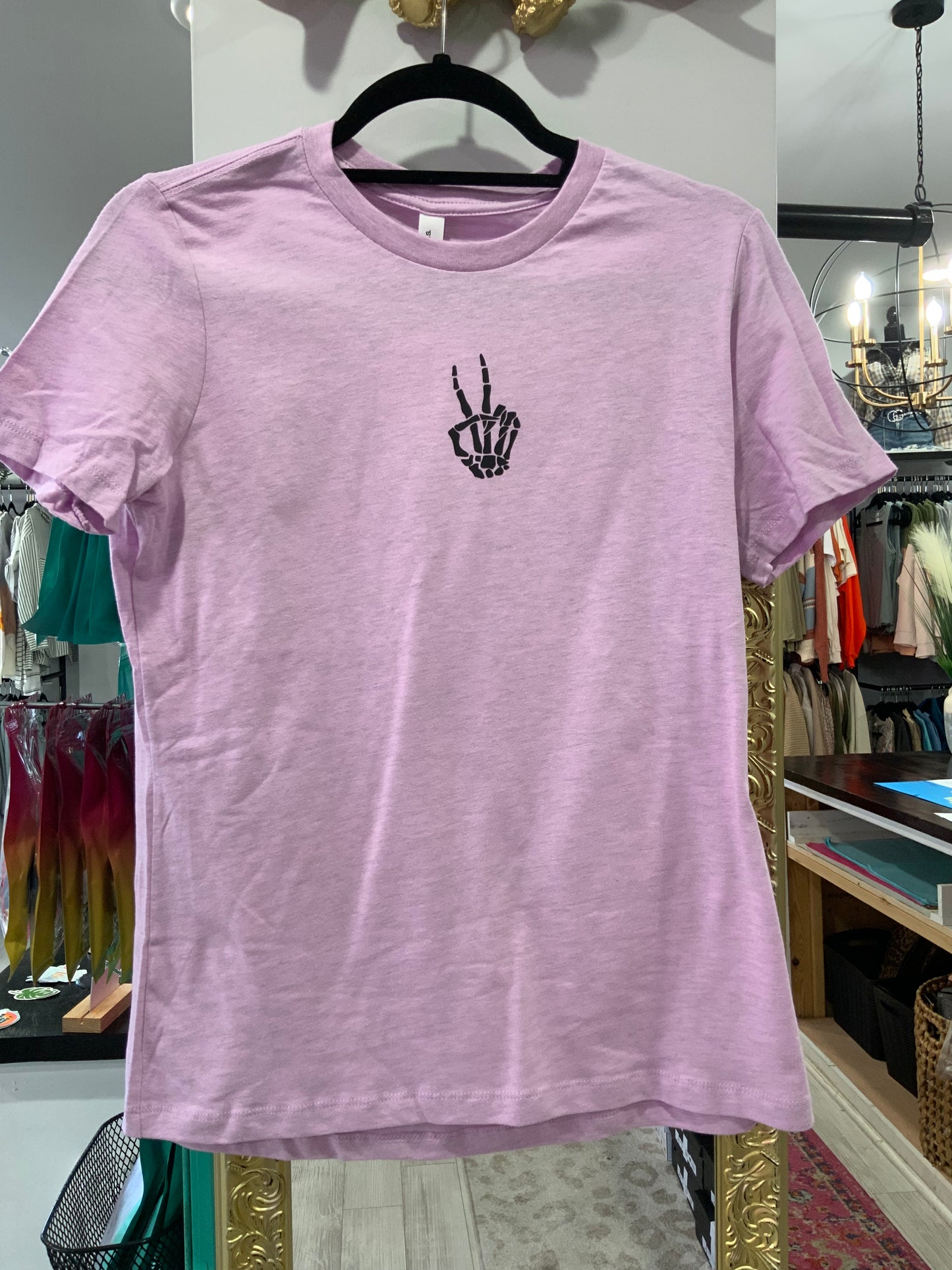 Skelly Hand Lavender Shirt