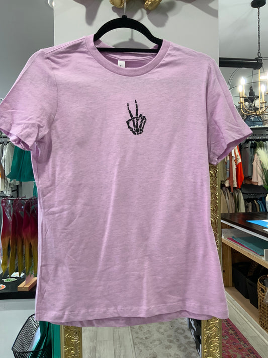 Skelly Hand Lavender Shirt