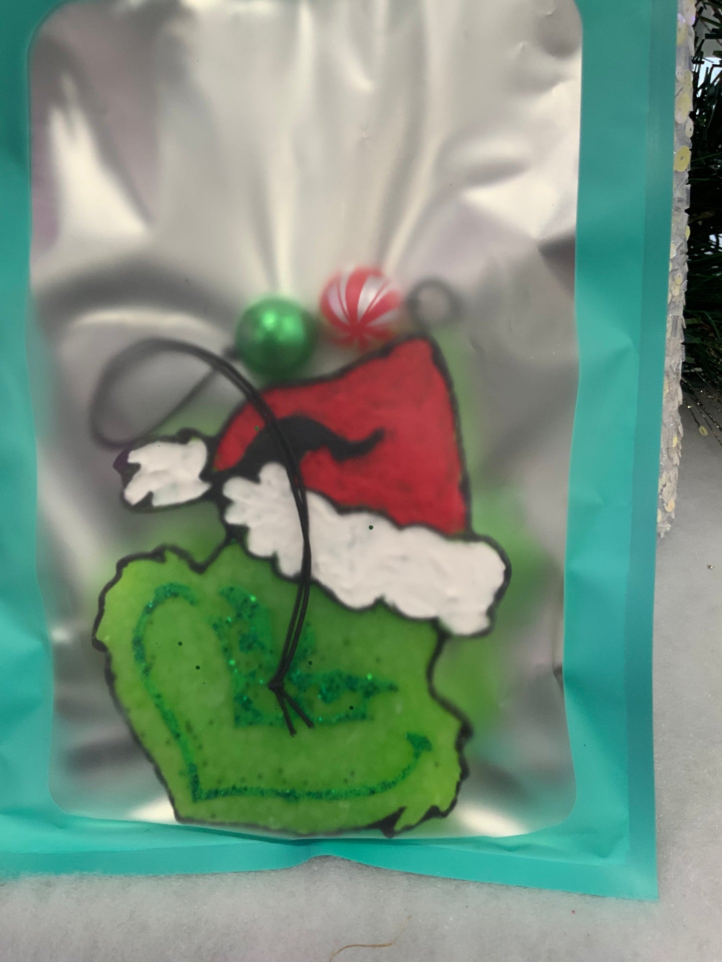 Grinch Face Car Freshie