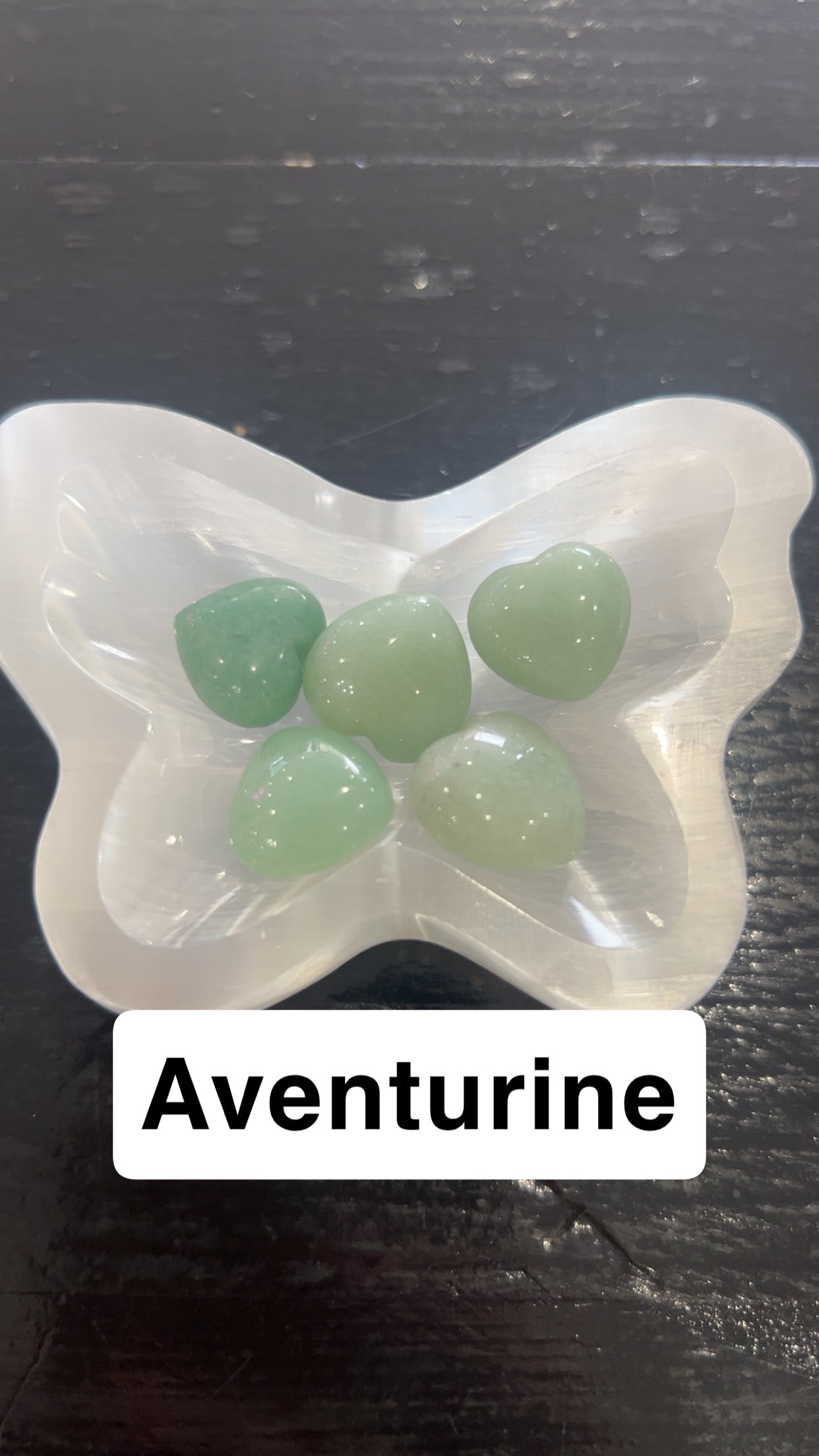 Gemstone Puffy Heart Mini Crystal