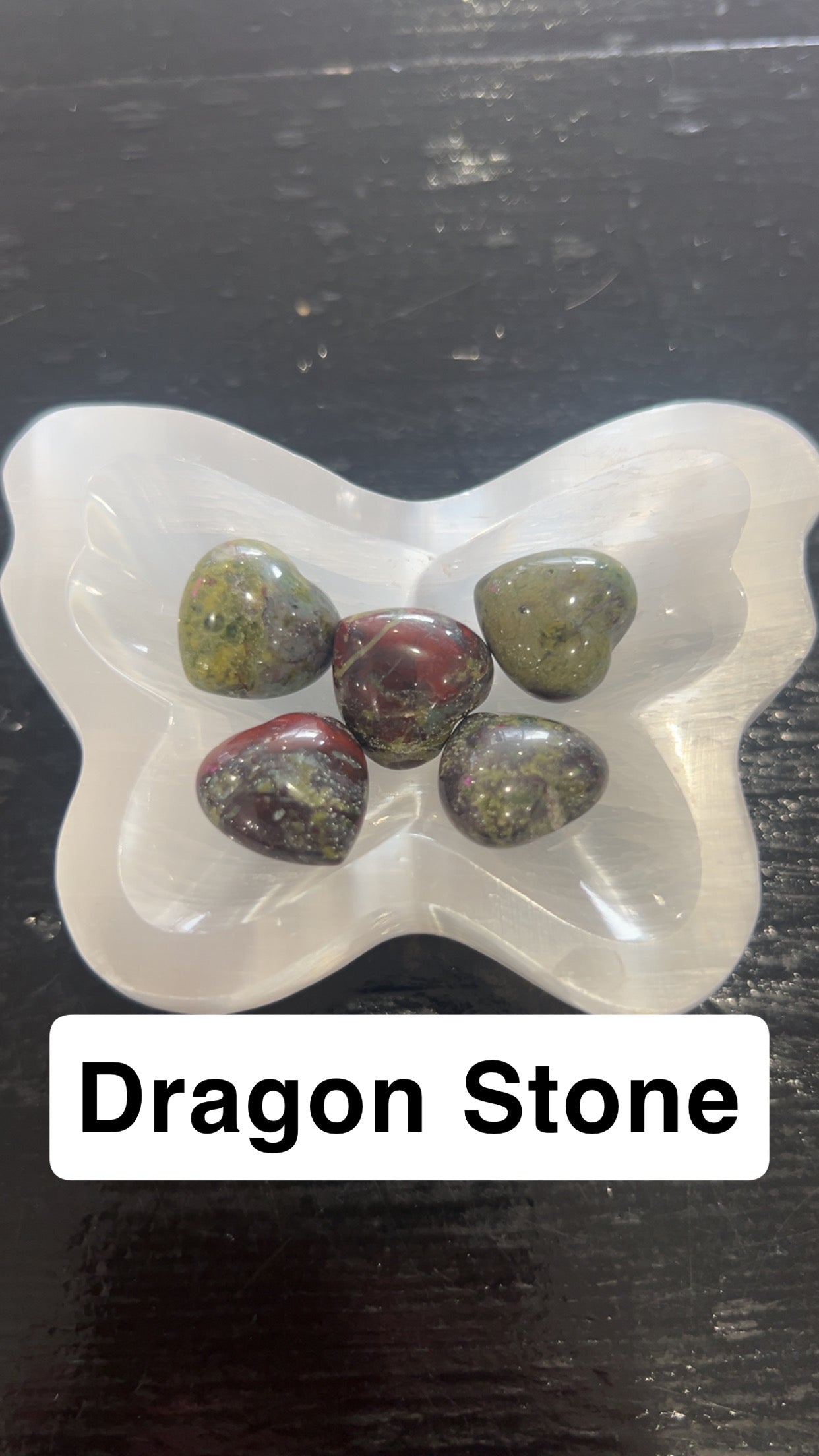 Gemstone Puffy Heart Mini Crystal
