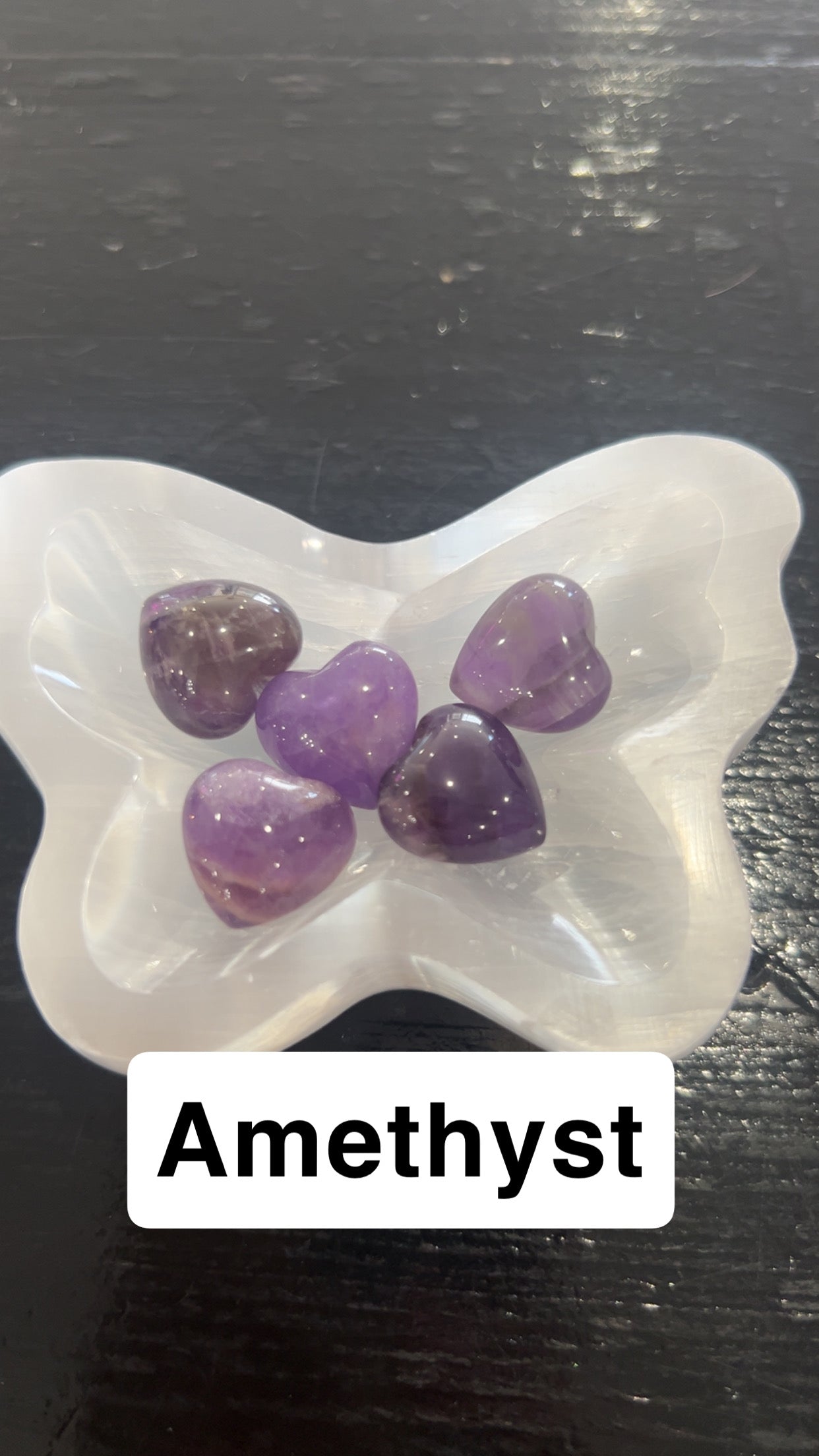 Gemstone Puffy Heart Mini Crystal
