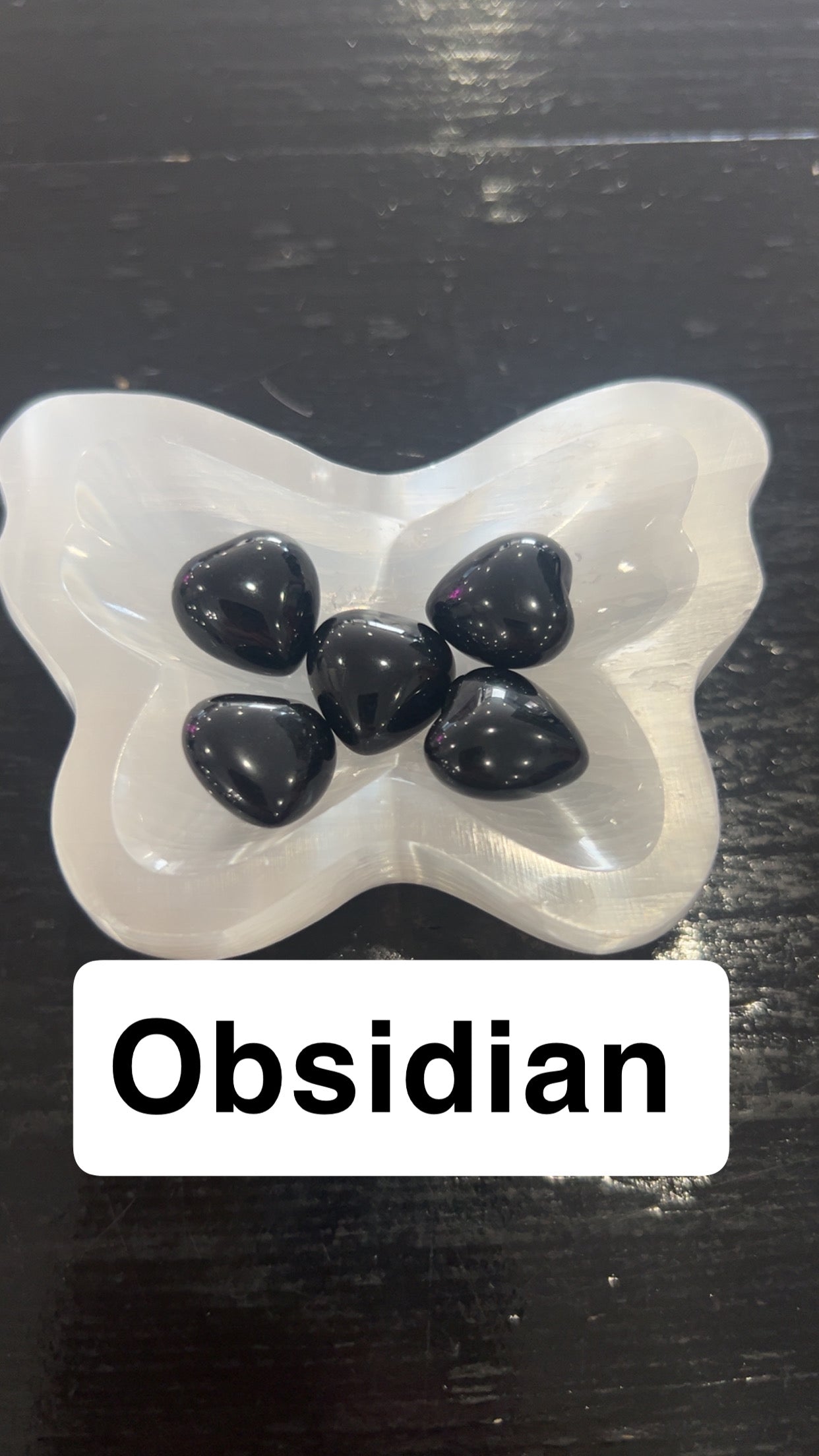 Gemstone Puffy Heart Mini Crystal