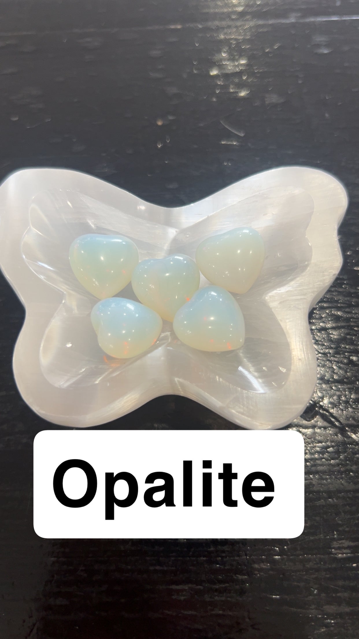 Gemstone Puffy Heart Mini Crystal