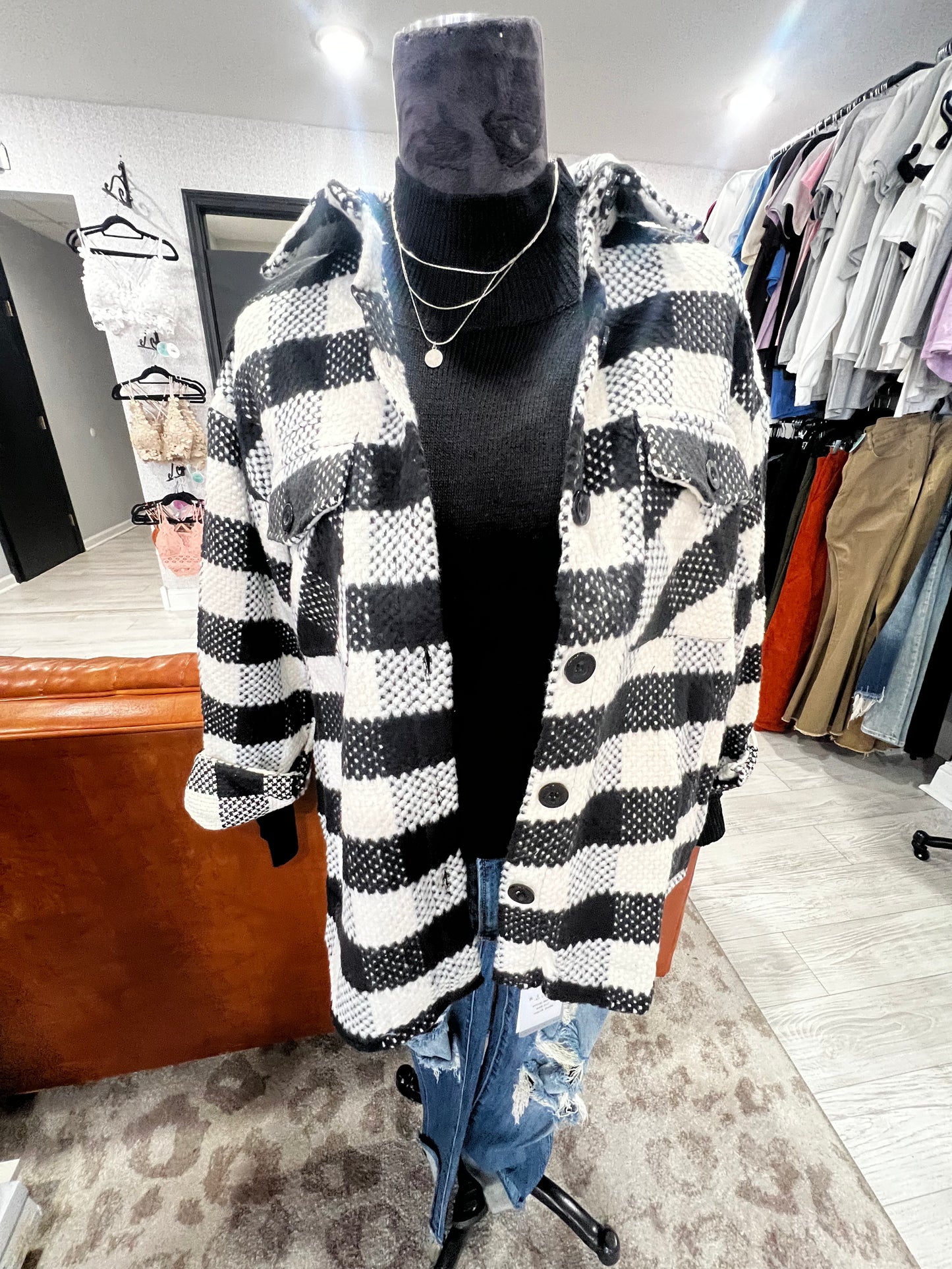 Checkered Shacket
