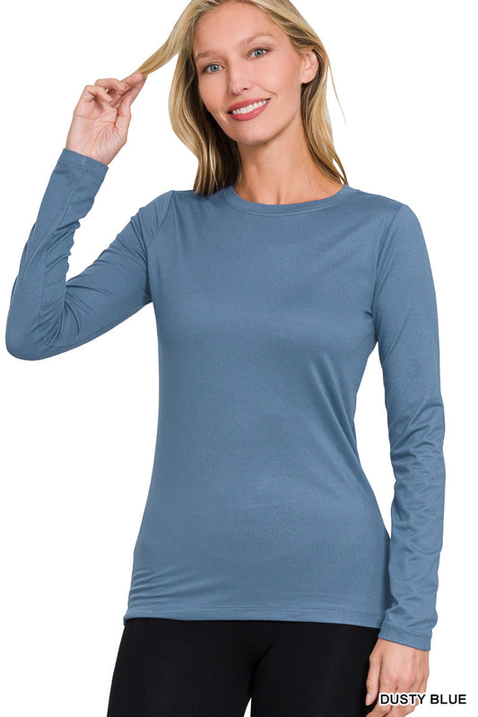 Blue Brushed Long Sleeve
