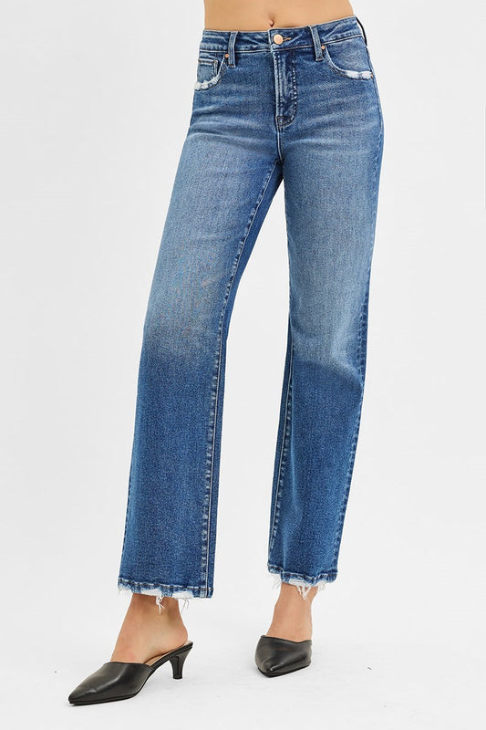 Risen Tummy Control High Rise Ankle Straight
