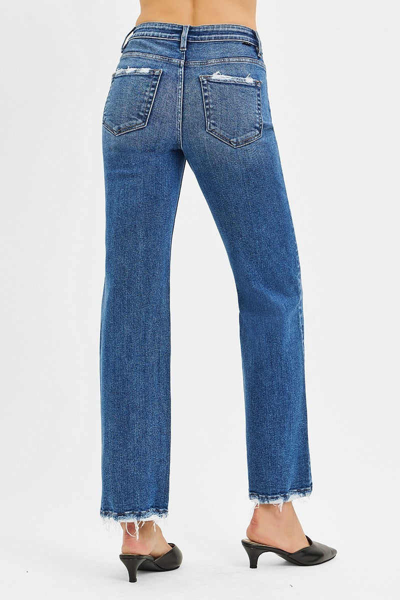 Risen Tummy Control High Rise Ankle Straight
