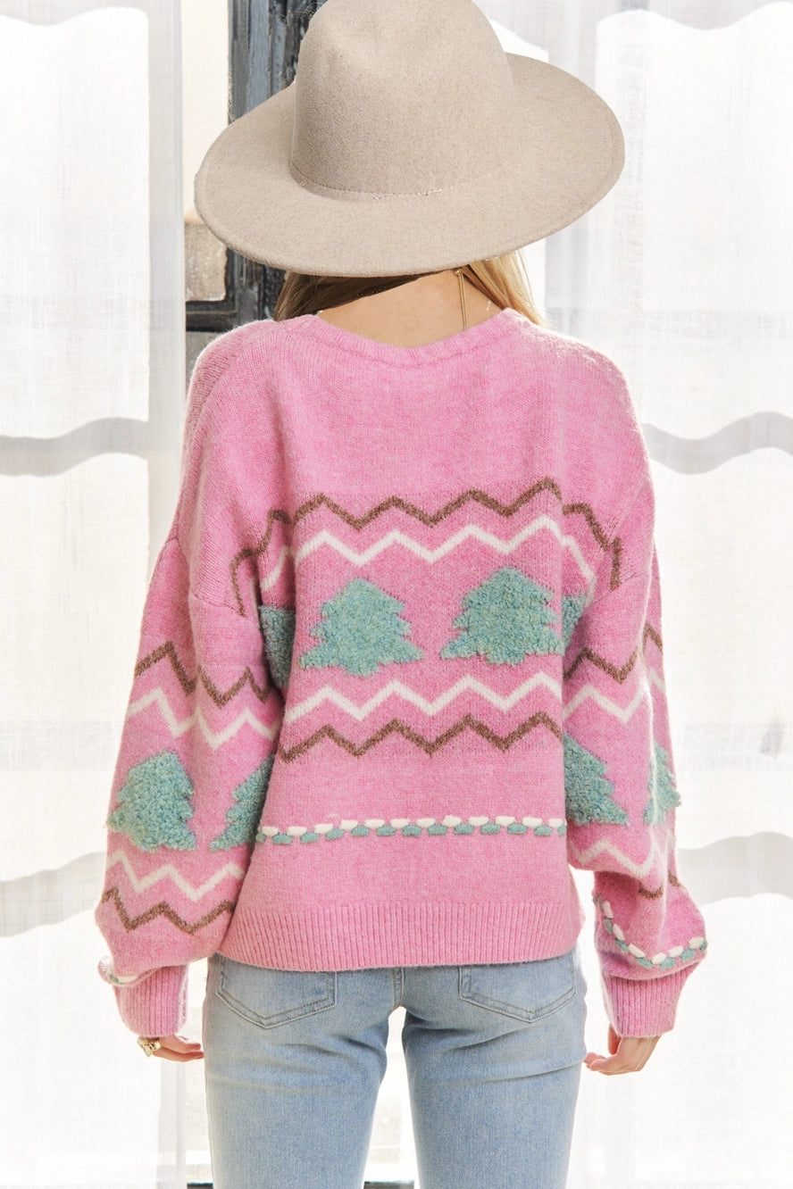 Christmas Tree Patterned Sweater