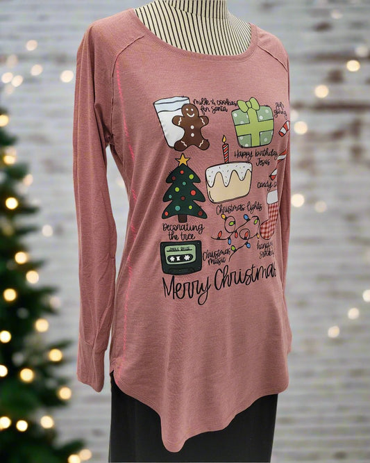 Christmas Fun Long Sleeve Tunic TriBlend