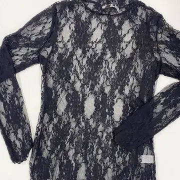 Black Plus Floral Mesh Top