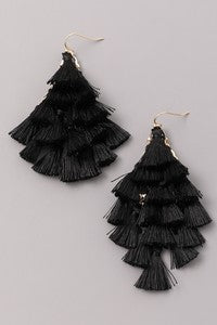 Black Tassel Earring