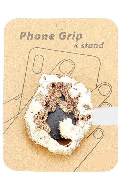 Gold Druzy Stone Phone Grip