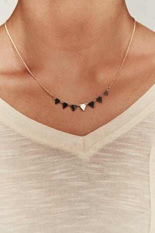 Gold Triangle Dainty Detail Necklace