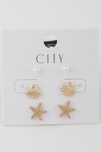 Under The Sea Earring Trio