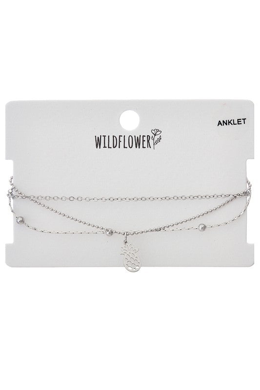 Multi Layered Charm Anklet