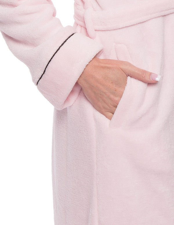 His Babe Premium Fleece Plush Spa/Bath Hooded Robe