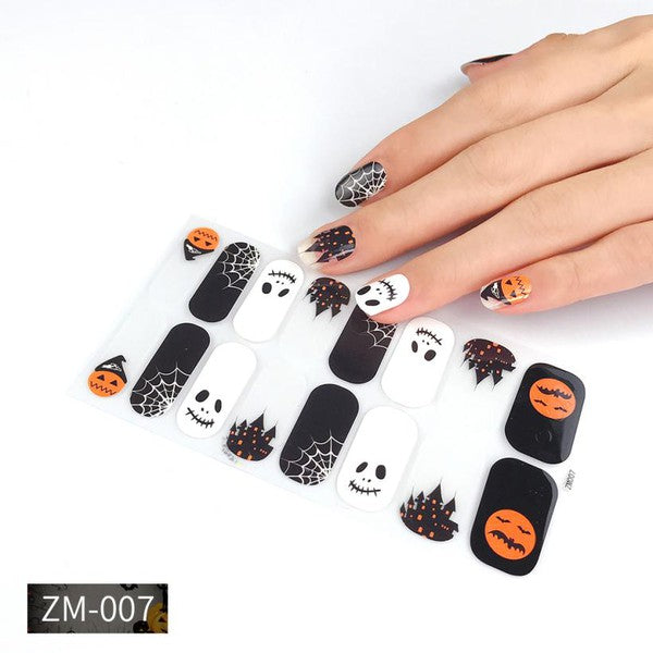 Halloween Spooky Vibes Adhesive Nail Set