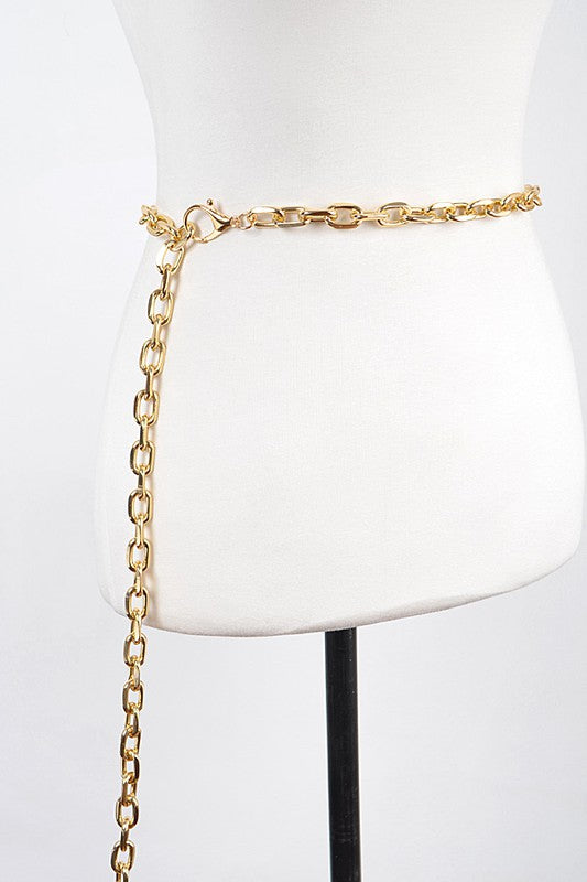 Gold Extra Long Chainlink Belt