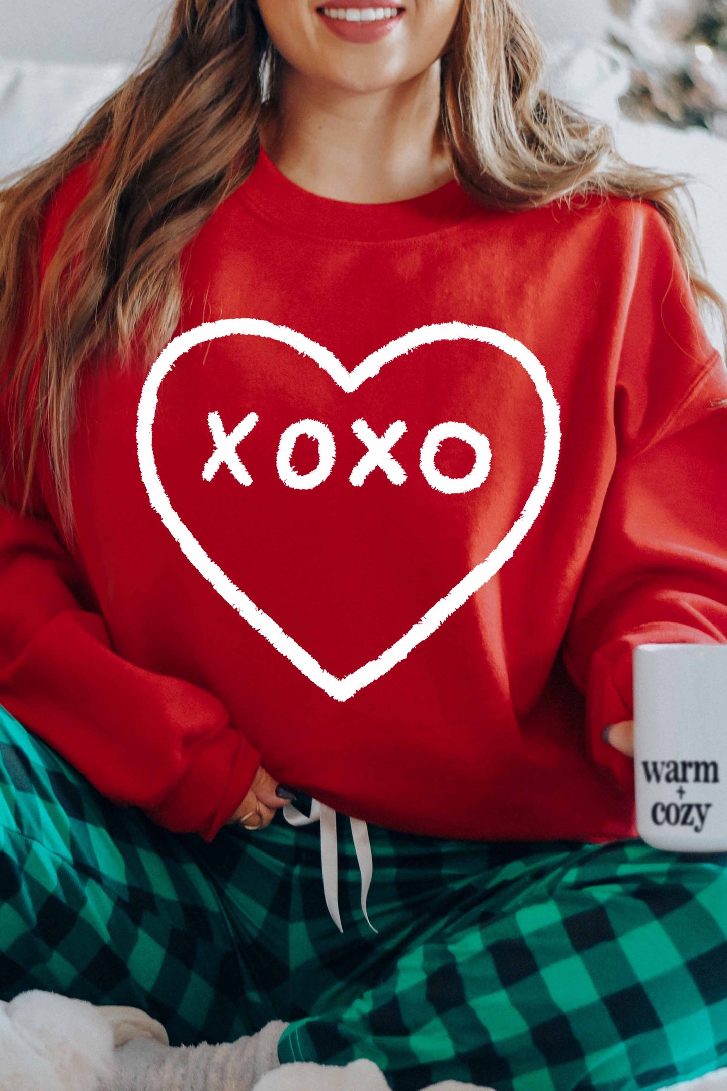 XOXO Red Heart Graphic Crewneck