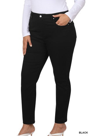 Zenana Plus High Rise Black Denim