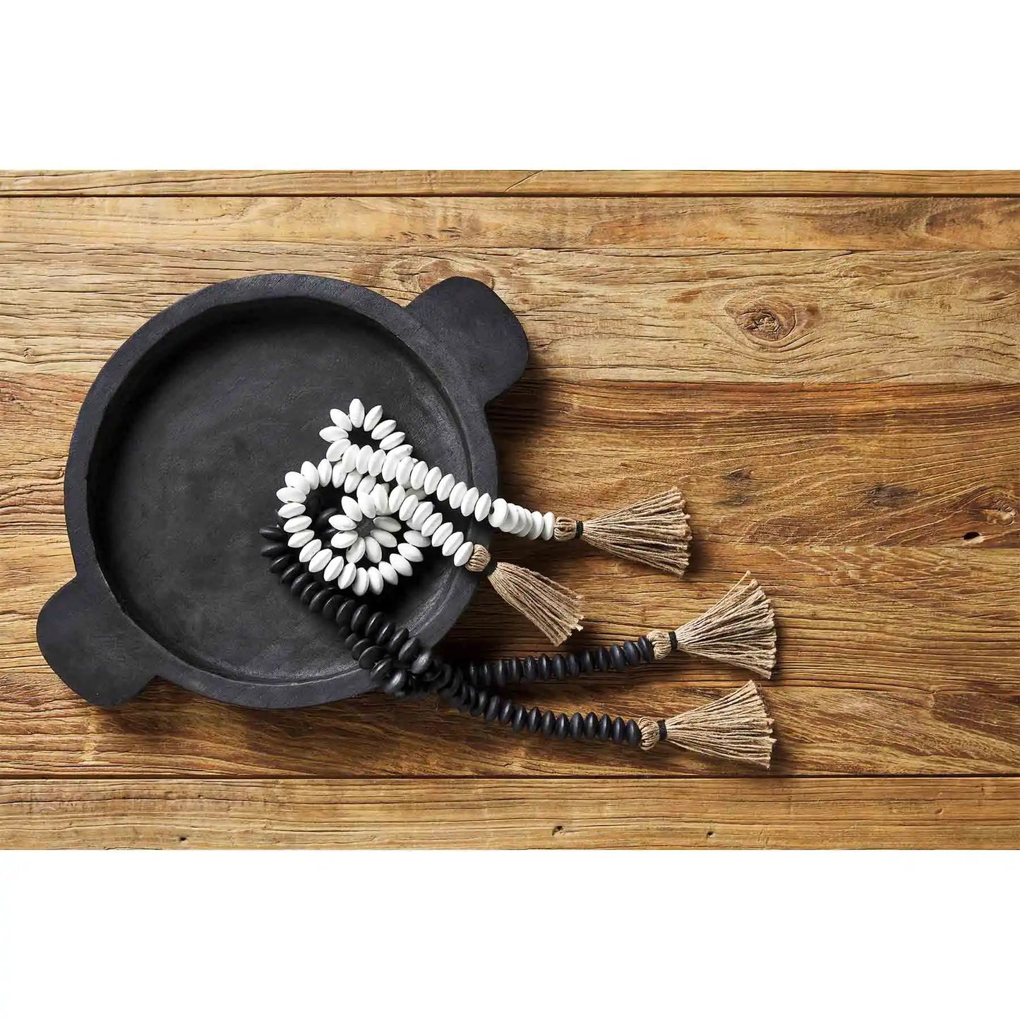 Black Mud Pie Decor Beads W/ Tassel