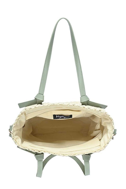 Standing On The Pier Woven Nude Crossbody/Tote