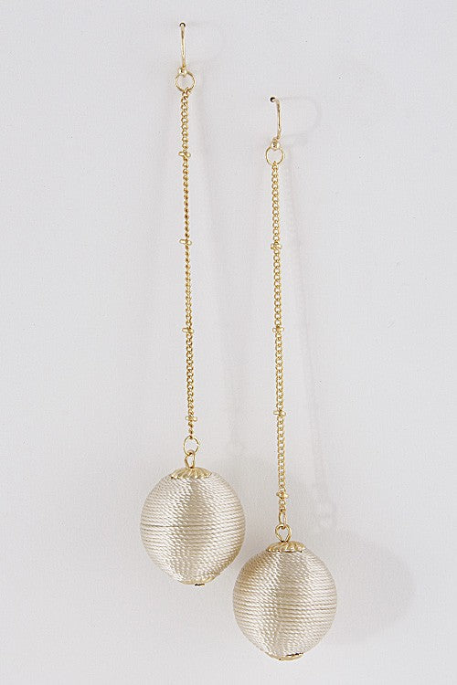 Ivory Ball Drop Earrings